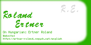 roland ertner business card